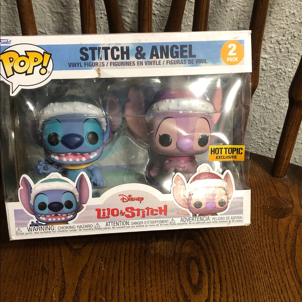 Funko POP! Stitch & Angel 2-Pack - Blue & Pink